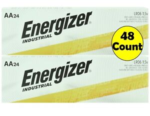 ENERGIZER AA INDUSTRIAL ALKALINE BATTERIES 48 COUNT NEW IN BOX EXP 2028 OR LATER