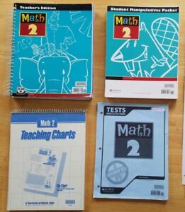 BJU Press Math 2 Teacher Manual, Flip Chart, Manipulatives and Test Keys