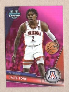 Caleb Love 2023-24 Bowman U Chrome Basketball Pink Refractor #58 Arizona