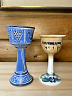 ART POTTERY HAND CRAFTED JUDAICA KIDDUSH CUP~CERAMIC JUDAICA KIDDUSH CUP~2 CUPS!