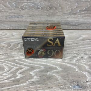 TDK SA90 Cassette Tapes High Bias Blank SA-90RXS5F SEALED Lot of 8