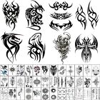 45 Sheets Temporary Tattoo for Men Include 8 Sheets Large Tribal Totem Tattoo