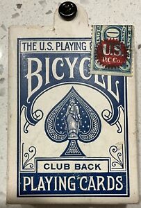 Rare Early Blue Bicycle Club Deck 808 - Sealed With a Rivet & Revenue Stamp