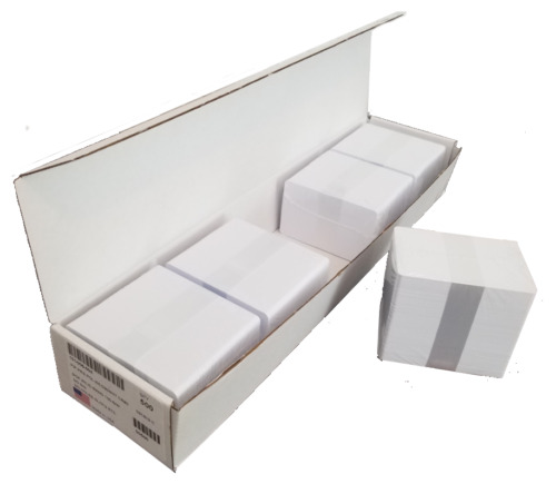 500 BLANK WHITE PVC ID CARDS 30mil, CR8030 plastic ID Cards