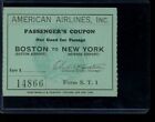 1936 American Airlines Passenger Coupon- Boston to New York