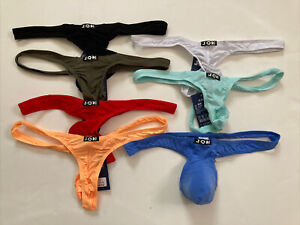 Lot of 7 Thongs Mens Summer Cool Thin Underwear US Size M-L with pouch JOK #311
