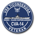 USS Ticonderoga CVA-14 Veteran Decal Officially Licensed US Navy