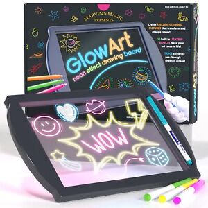 Marvin's Magic - Black Glow Art - Kids Doodle Board - Neon Drawing Board