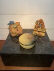 Trinket Boxes  Hinged - Lot of 3 Various Themes - Fish, Bears & Floral
