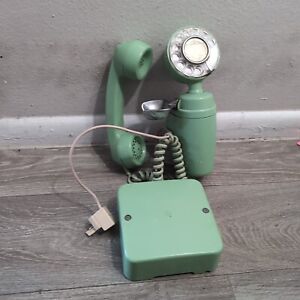 Vintage Space Saver Rotary Telephone Mint Green With Ringer AECD Untested