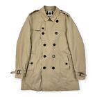 Burberry 'Kensington' Double Breasted Trench Coat Brown Men's Size 54R
