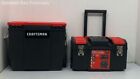 Craftsman 3 Piece Rolling Workshop System Storage Tool Box Lockable Red Black