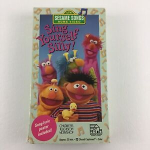 Sesame Street Home Video VHS Tape Sing Yourself Silly Sing Along Vintage 1990