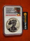 2012 S REVERSE PROOF SILVER EAGLE NGC PF69 FROM SAN FRANCISCO SET TROLLEY LABEL