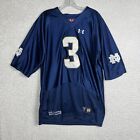 Under Armour Notre Dame Football mens size XL Navy Blue QB Jersey #3 God Country