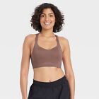 Women's Sculpt High Support Embossed Sports Bra - All In Motion Brown L