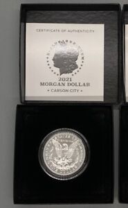 2021 CC  MORGAN  SILVER DOLLAR WITH COA & BOXES $1
