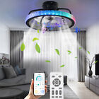 TCFUNDY Flush Mount LED Ceiling Fan with Light  APP Control w/ Bluetooth Speaker