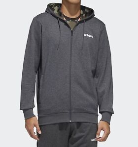 adidas Men's Fast and Confident AOP Hooded Track Jacket - M ( Gray )