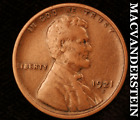 1921-S Lincoln Wheat Cent - Scarce  Very Fine  Semi-key  Better Date  #V796