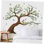 Large Tree Wall Stickers Green Leaves Birds Peel and Stick Wall Art Decals