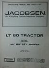 Jacobsen LT 80 Lawn Tractor & 34 Mower Owner & Parts Manual FORD 1976 Riding