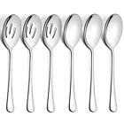 6 Pack Serving Spoons Set, 3 Large Serving Spoons, 3 Slotted Serving Spoons, ...