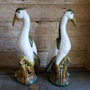 New ListingVintage Italian Pottery Water Bird Statue Set Nautical Beach Home Decor Figures