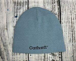 Carhartt Beanie Hat One Size Fits All Spell Out Winter Blue