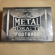 2021 Leaf Metal Draft Football Jumbo Factory Sealed Box