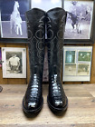 AMMONS EXOTIC AMERICAN ALLIGATOR TAIL STOVEPIPE SHAFT 12B MENS COWBOY BOOTS