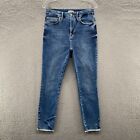 Good American Jeans Womens 10 30 Blue Good Waist Skinny Fit Crop Stretch Denim