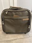 Briggs & Riley Travelware Rolling Briefcase Carry On Luggage BR214 Olive Tan