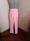 Women's 70s Flare Pants, Textured Knit Hot Pink Barbie Slacks Size 14 Hippie