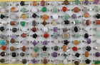 Wholesale Lots 40pcs Mixed Fashion Jewelry Assorted Natural Stone Women Rings