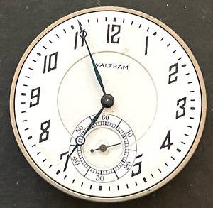 Antique 1922 Waltham 1894 225 Pocket Watch Movement Ticks Balance 12s 17j USA