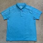 GUC Xersion Golf Mesh Performance Short Sleeve Polo Shirt BLUE WHITE LG MSRP $45