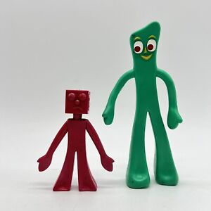 Gumby Prima Toys & Block Head Art Clokey 1988 Figure Lot Of 2