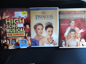 Disney The Princess Diaries 1 & 2 High School Musical Con DVD Lot Julie Andrews