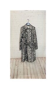 Coach Trench Coat Style Snake Skin Print Coat size Small- NWT