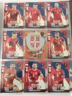 PANINI  WORLD CUP 2022 ADRENALYN XL  PACKET FRESH COMPLETE TEAM 9 CARDS SERBIA