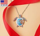 Fashion Women Crystal Chain Necklace Animal Turtle Pendant Women Jewelry Gifts