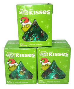3PK (41 g.each) HERSHEYS KISSES - HOW THE GRINCH STOLE CHRISTMAS Solid - EXP