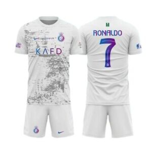 Al Nassr FC Third Ronaldo CR7 Uniform For Kids 23/24 Jersey & Short
