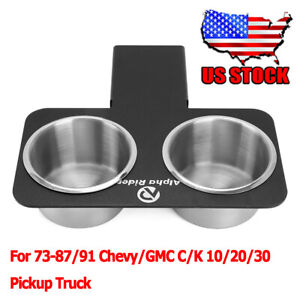 For Chevy GMC C/K 10/20/30 Pickup Truck Cup Holder Set Center In Ash Tray Area