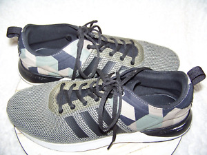 Adidas Camo Green Athletic Running Shoes Cloudfoam Men’s Size 12