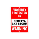 Property Protected By BERETTA CX4 STORM Gun Pistol Rifle Revolver Aluminum Sign