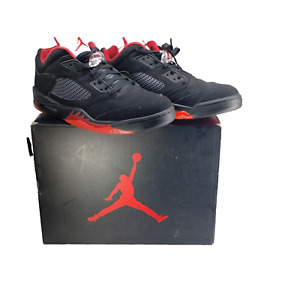 Nike Air Jordan 5 V Retro Low Alternate 90 Black Red Size 14 Sneakers 819171-001