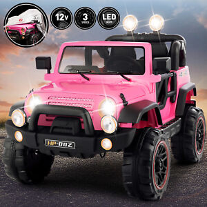 Pink 12V Electric Battery Kids Ride on Truck Car Toy MP3 Remote Control w/Cover