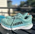 Hoka ONE ONE Bondi 7 Womens Sz 8.5D Wide Running Shoes Blue Green Low Sneakers